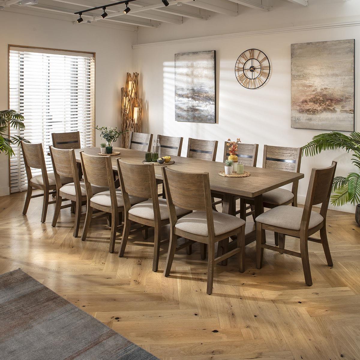 Large 12 Seater Modern Wooden Dining Table and Chair Dining Set 320cm – image 2