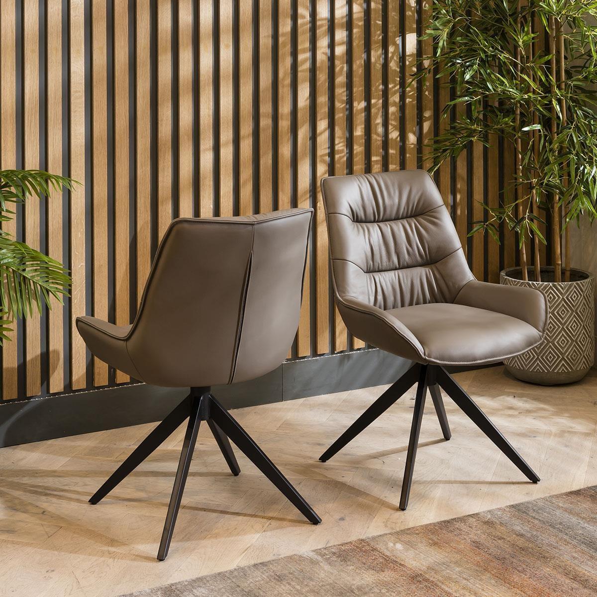 Modern 150cm Round Wooden Dining Table And 6 Chairs Set Grey Leather – image 10