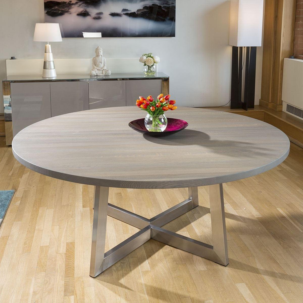 10 Seater Oval Extending Solid Wood Dining Sets Grey Charcoal 180-280cm – image 4