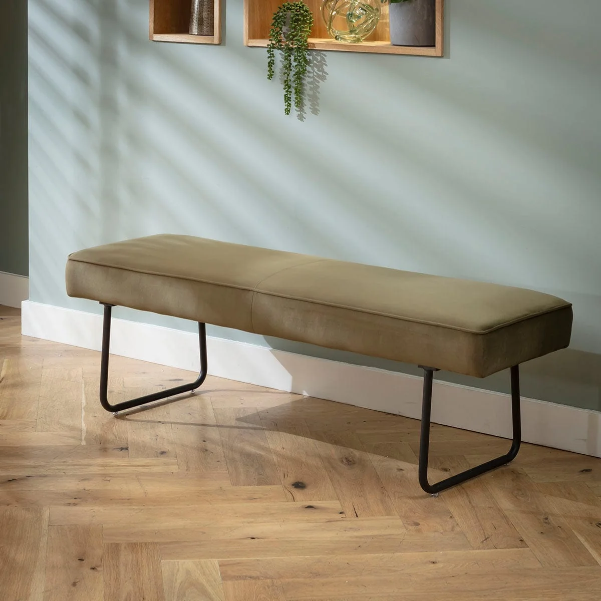 Modern 8 Seater Extendable Bench Dining Set Green & Grey Ceramic XB2 – image 8