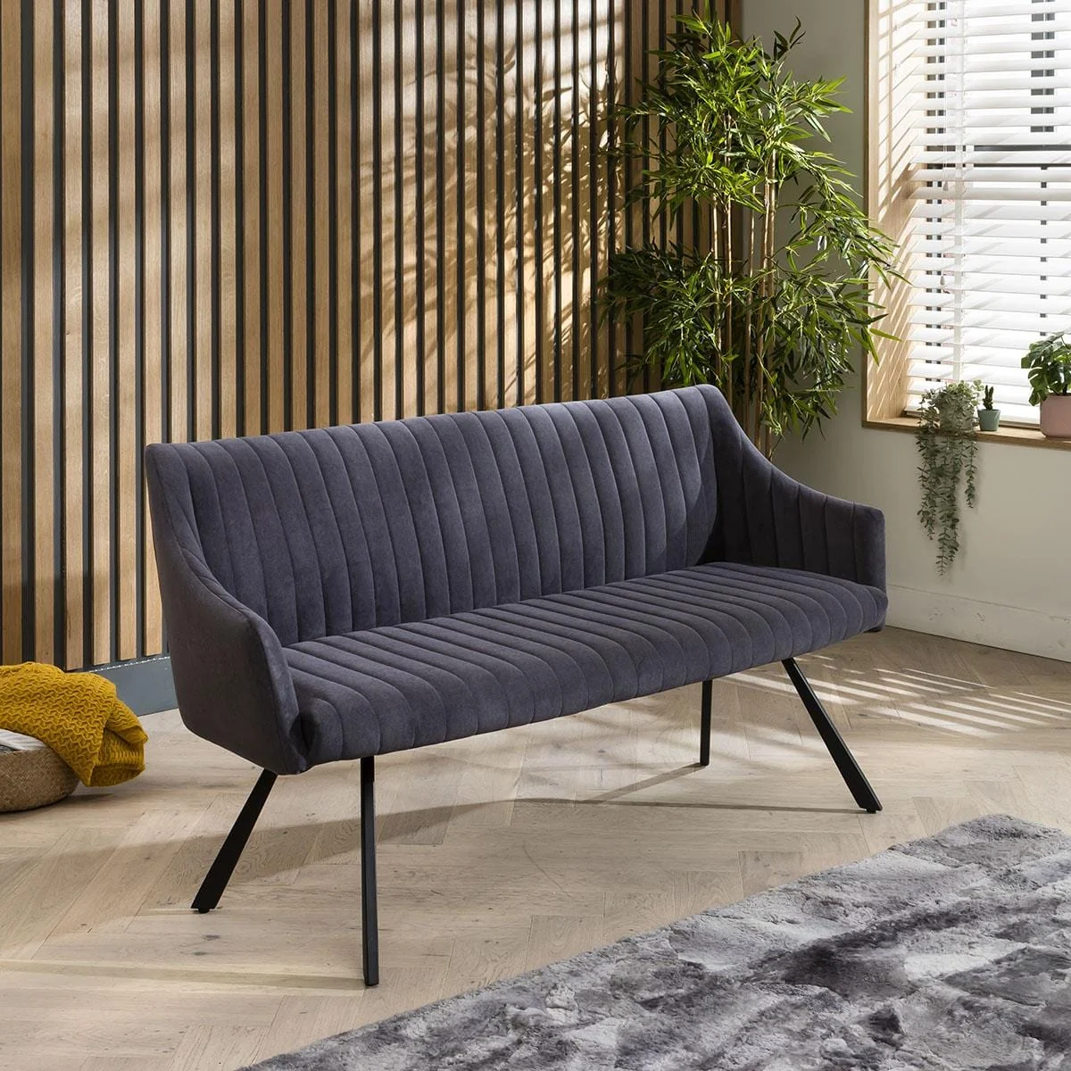 Zena 6 Seater Ceramic Bench Dining Set Grey & White – image 7