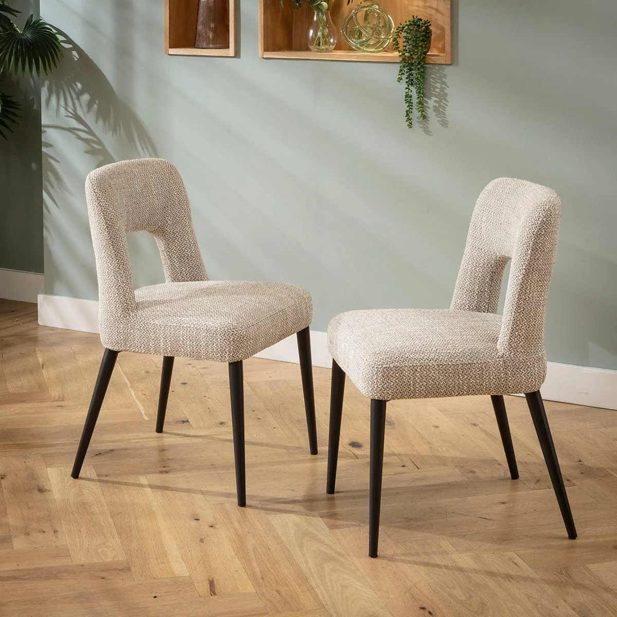 Large Modern 8 Seater Dining Table and Chairs Set Brown Walnut Wood – image 8
