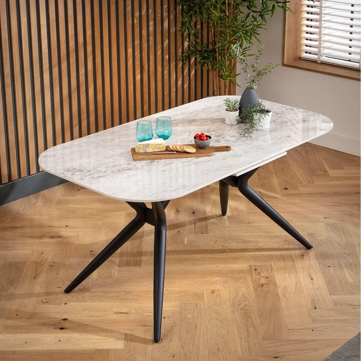 Premium 9 Seater Extendable Corner Bench Dining Set Green & Grey Ceramic LRBB1 – image 3