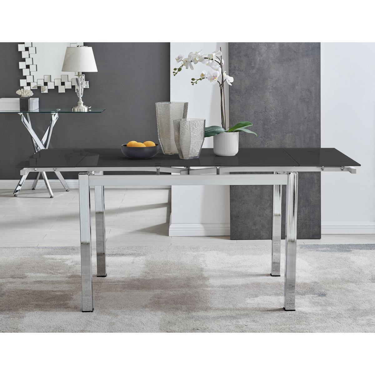 Enna Extending Dining Table With Six Pesaro Silver Leg Chairs - Mustard – image 9