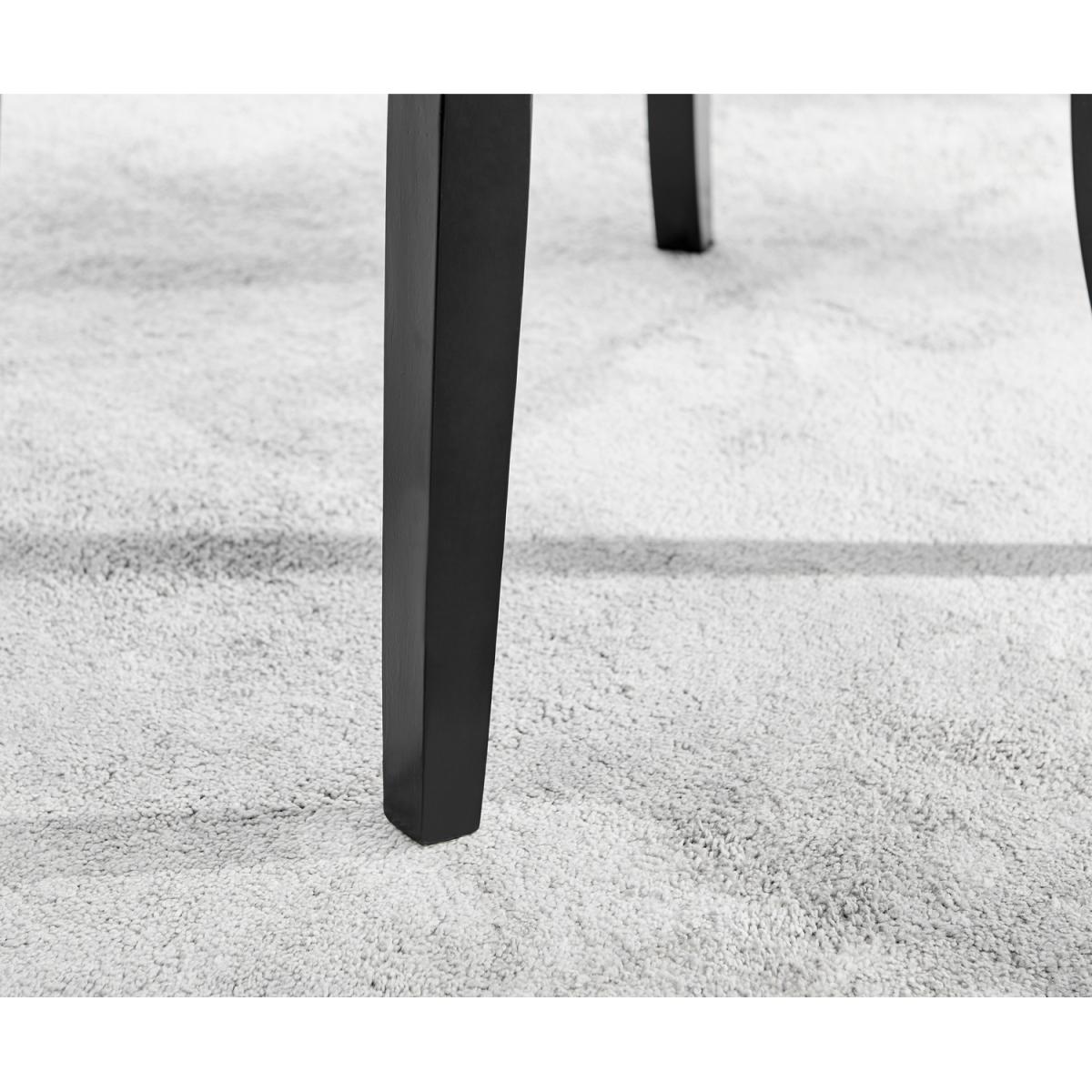 Athens Beige Stone Dining Table and 6 Belgravia Black Leg Chairs - Black – image 3