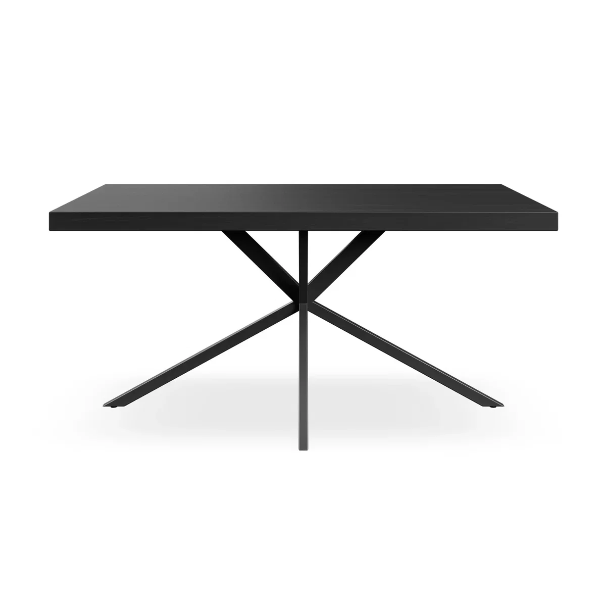 Donni Black Top Rectangle Dining Table and 4 Raye Velvet Chairs - Green - Green – image 5