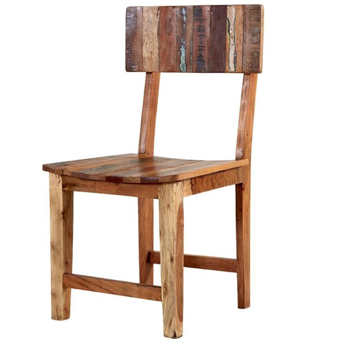 Reclaimed Boat Small Dining Table Set with 4 Chairs - Brown – image 3