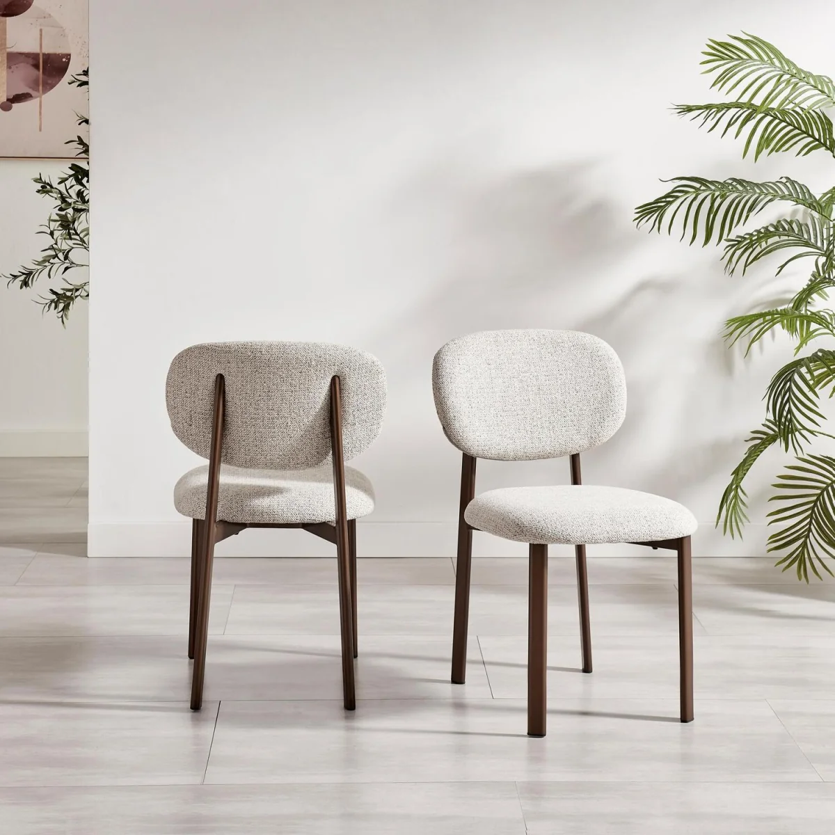 Santorini Round Wood Effect Dining Table 4 Mirelle Chairs - Lighht Grey – image 2