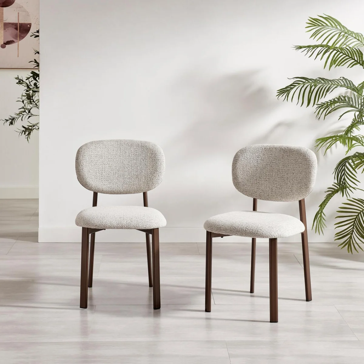Santorini Round Wood Effect Dining Table 4 Mirelle Chairs - Lighht Grey – image 8