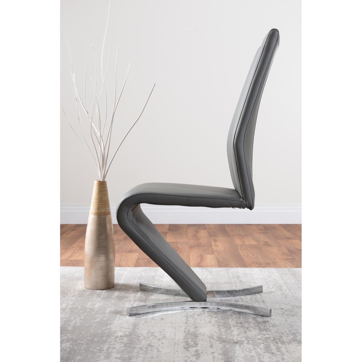 Imperia White High Gloss Dining Table and 6 Willow Chairs Set - Grey – image 13