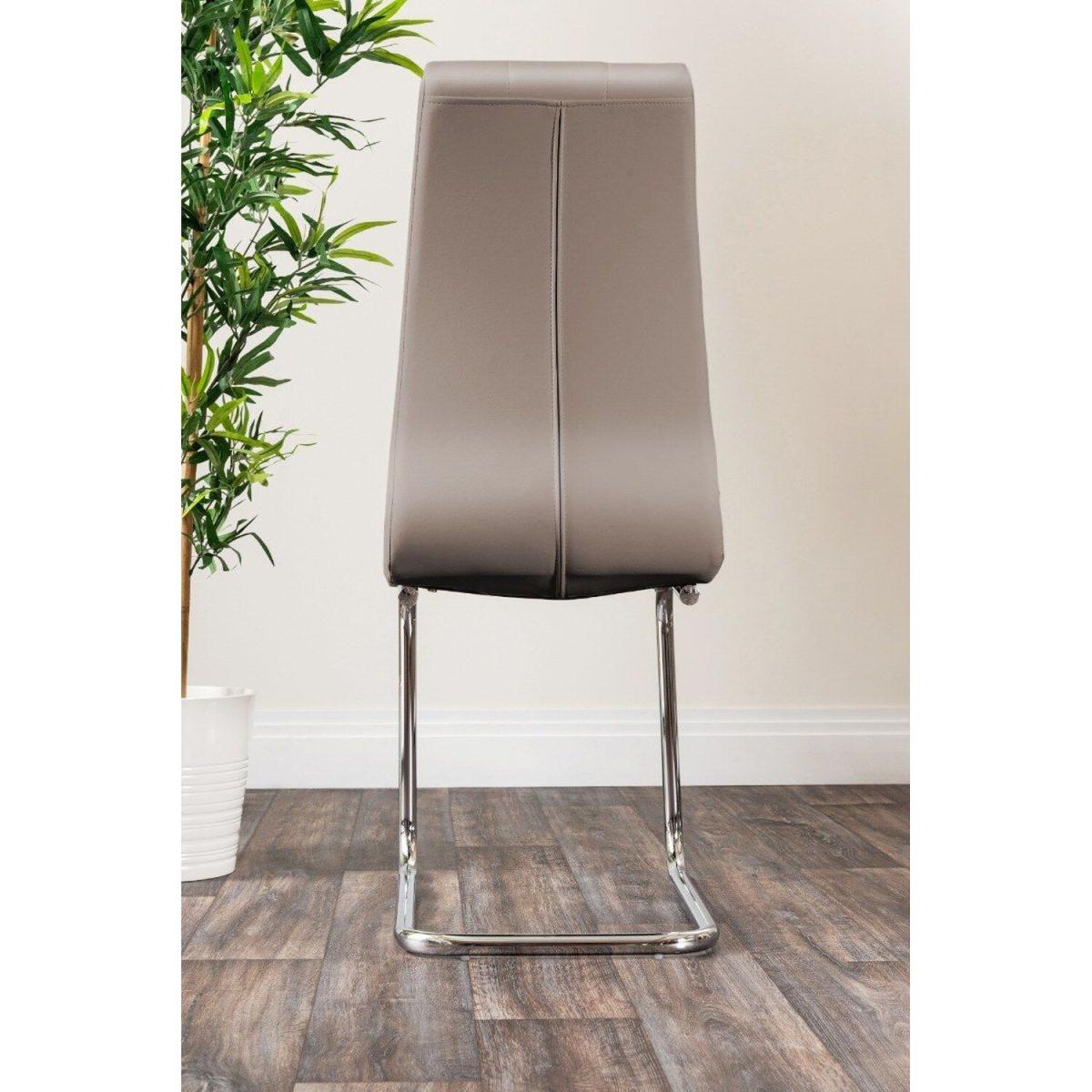 Kylo Brown Wood Effect Dining Table  6 Murano Chairs - Cappuccino – image 13
