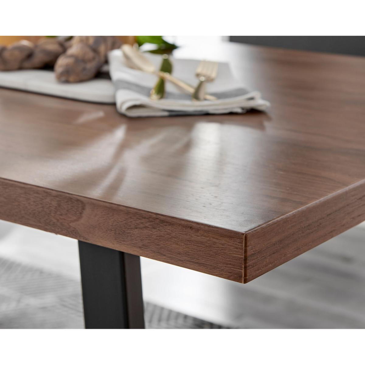 Kylo Brown Wood Effect Dining Table  6 Murano Chairs - Cappuccino – image 3