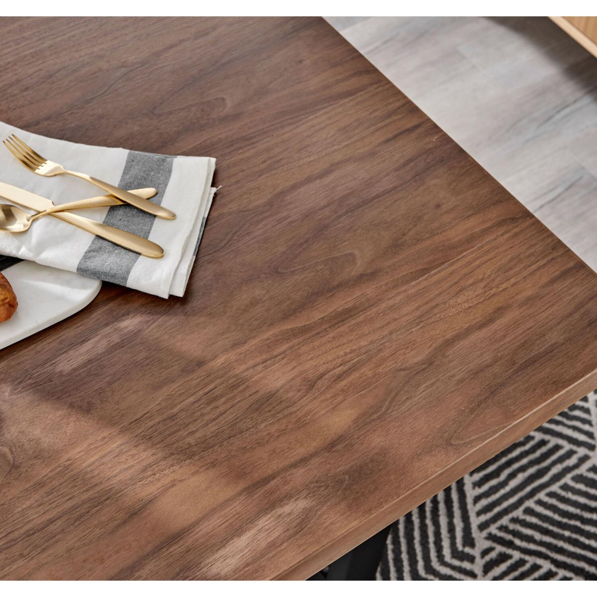 Kylo Brown Wood Effect Dining Table  6 Murano Chairs - Cappuccino – image 6