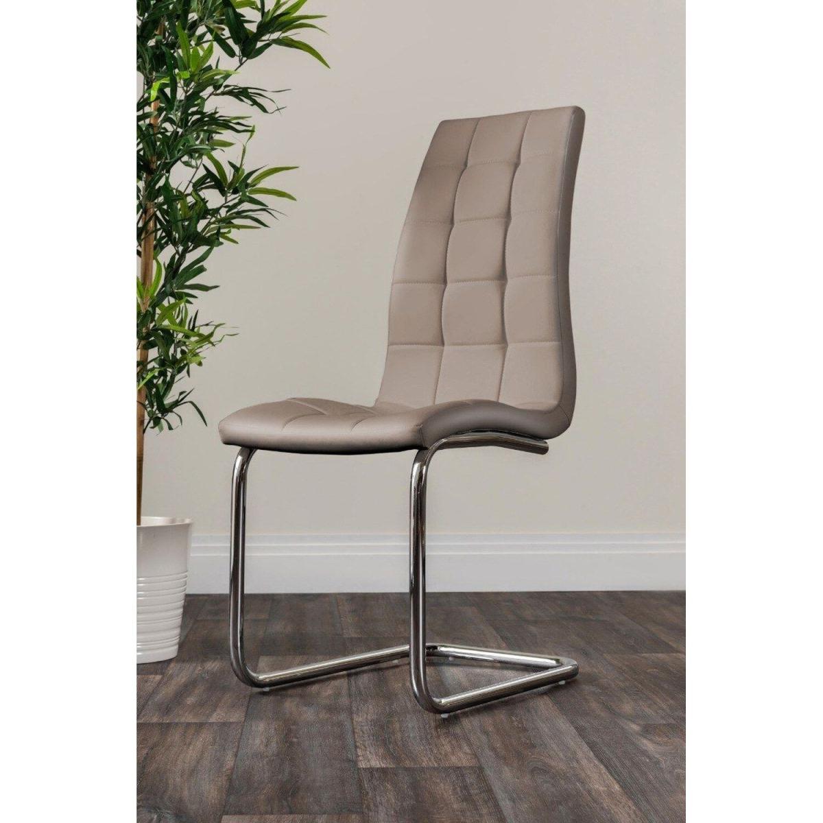 Kylo Brown Wood Effect Dining Table  6 Murano Chairs - Cappuccino – image 10