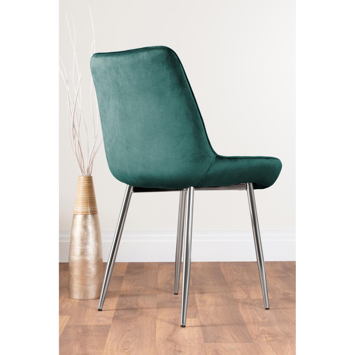 Kylo White High Gloss Dining Table  4 Pesaro Silver Leg Chairs - Black – image 15