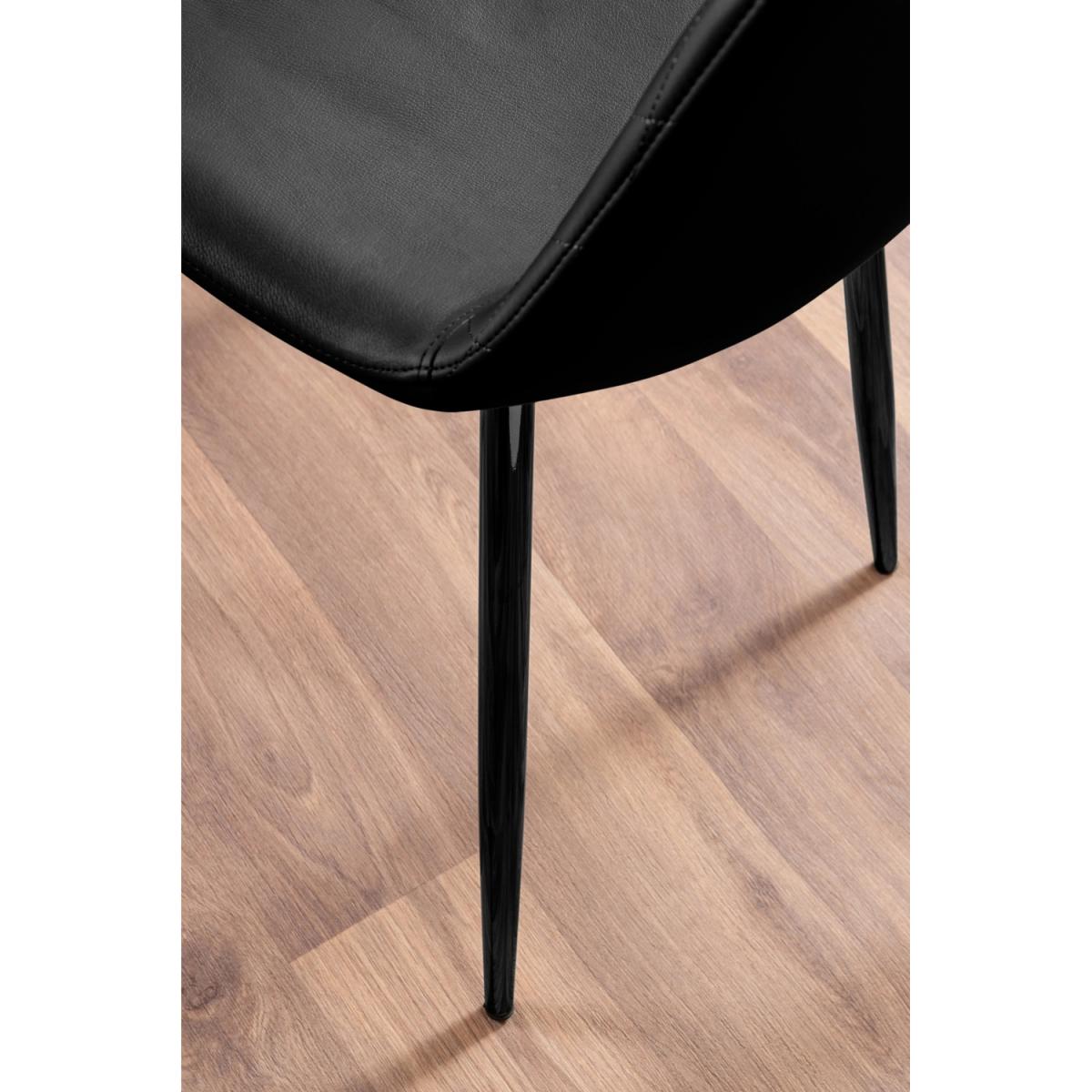 Pivero 6 Black Dining Table and 6 Corona Black Leg Chairs - Black – image 9