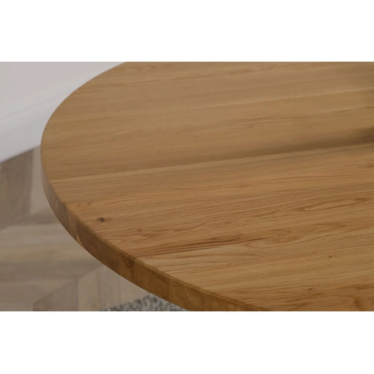Oregon Round Oak Dining Table and 4 Harvard Chairs - Brown – image 10