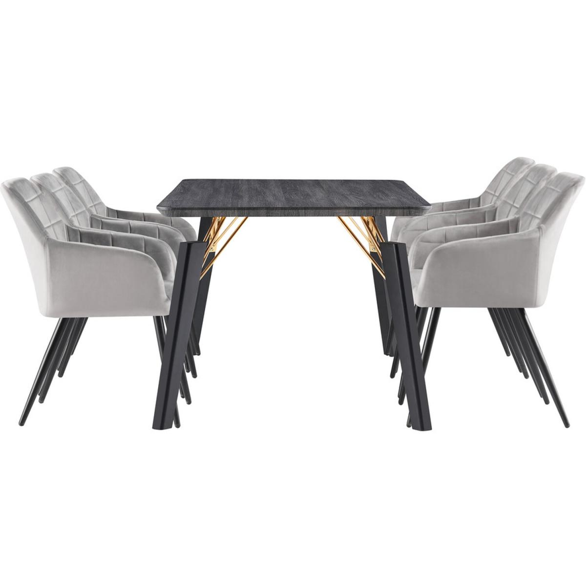 Camden Cosmo LUX Dining Set Includes a Table and Chairs Set of 6 - Cream – image 11