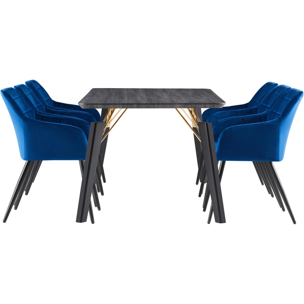 Camden Cosmo LUX Dining Set Includes a Table and Chairs Set of 6 - Cream – image 14