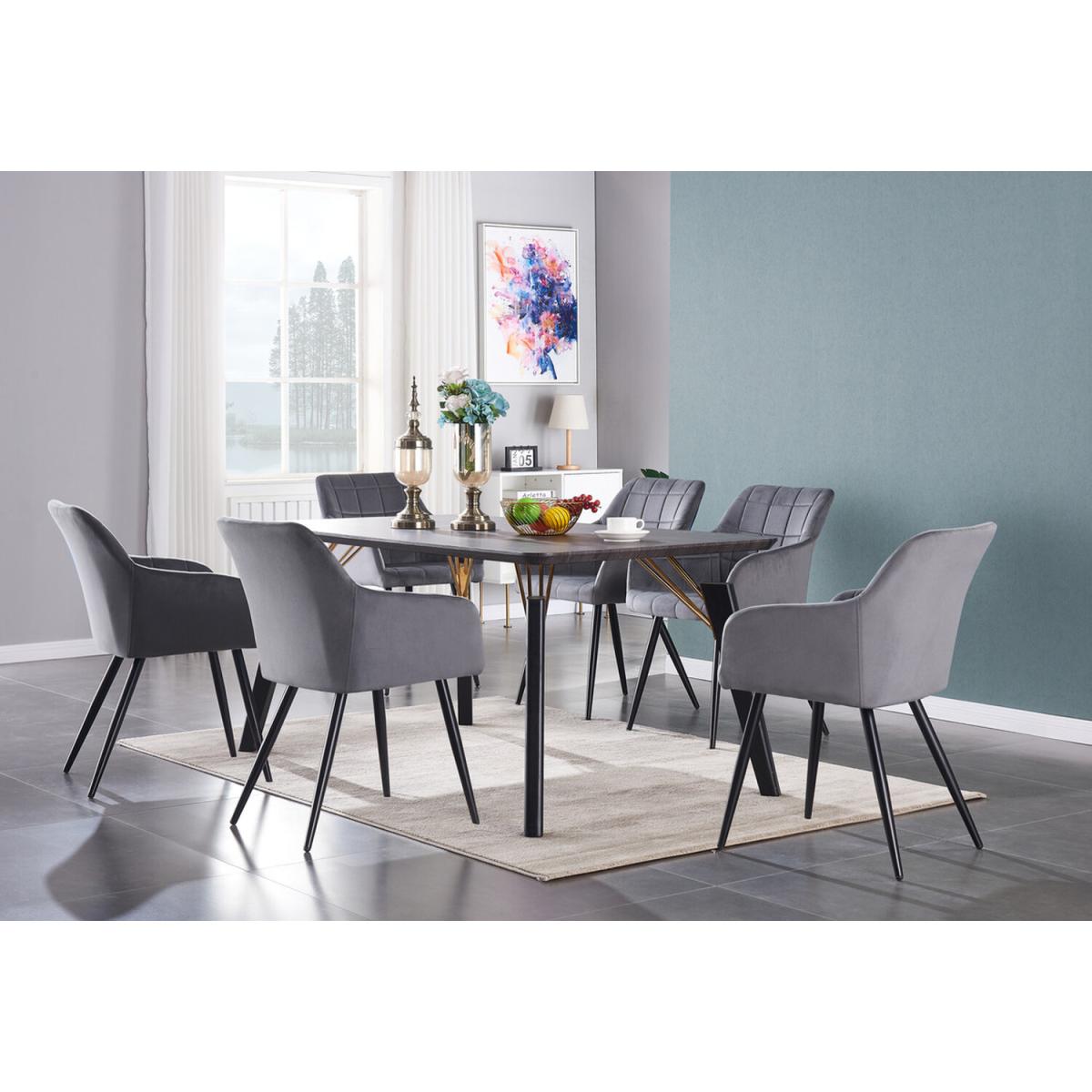 Camden Cosmo LUX Dining Set Includes a Table and Chairs Set of 6 - Cream – image 17