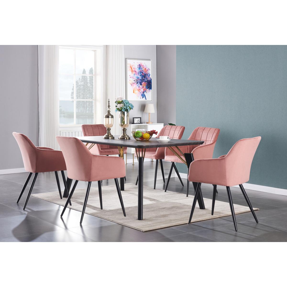 Camden Cosmo LUX Dining Set Includes a Table and Chairs Set of 6 - Cream – image 23