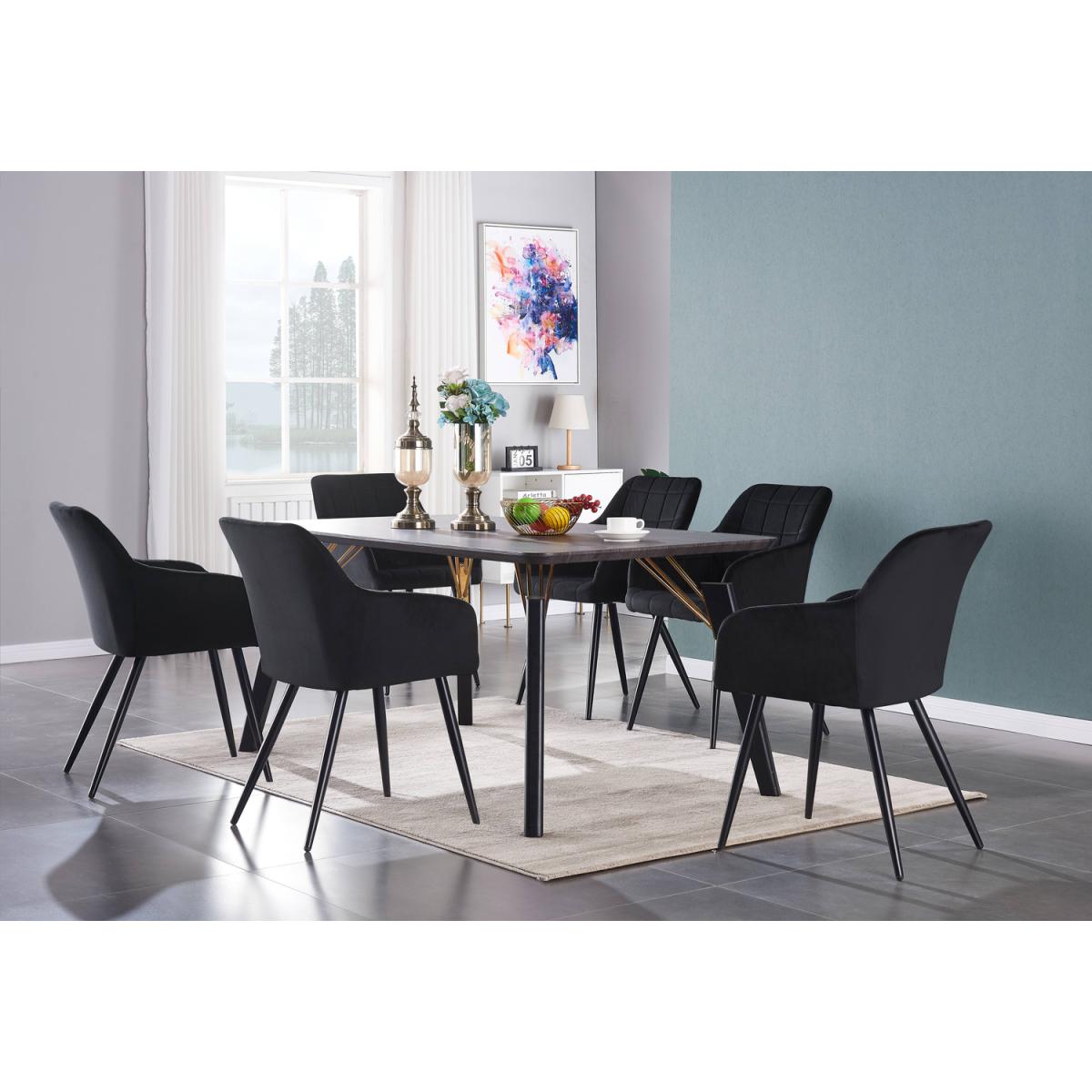 Camden Cosmo LUX Dining Set Includes a Table and Chairs Set of 6 - Cream – image 7