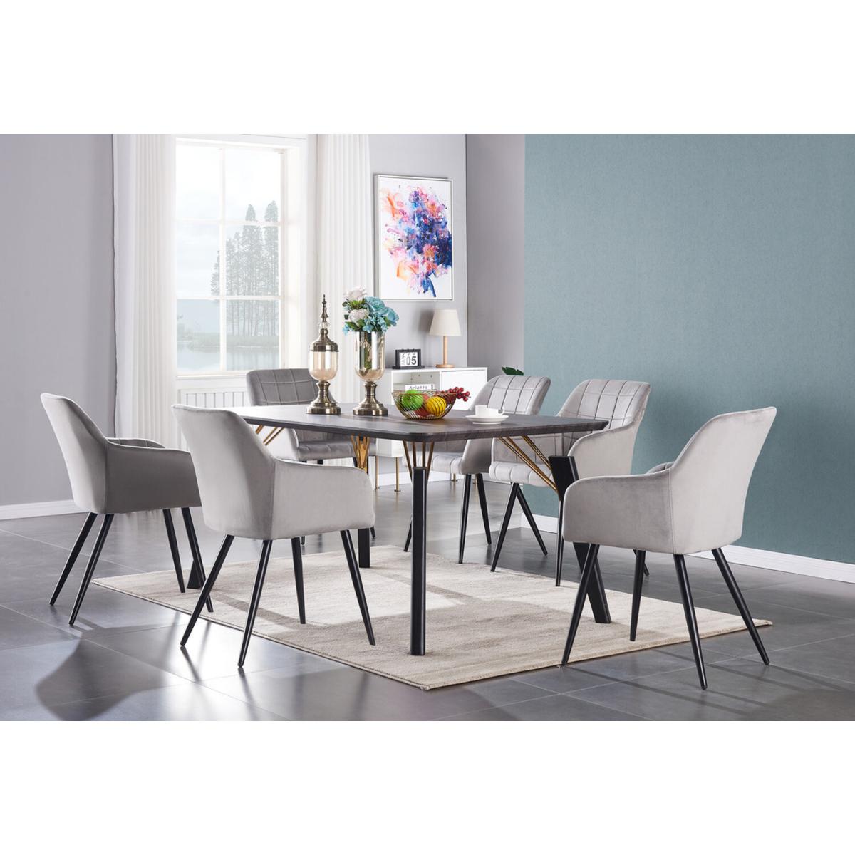 Camden Cosmo LUX Dining Set Includes a Table and Chairs Set of 6 - Cream – image 10