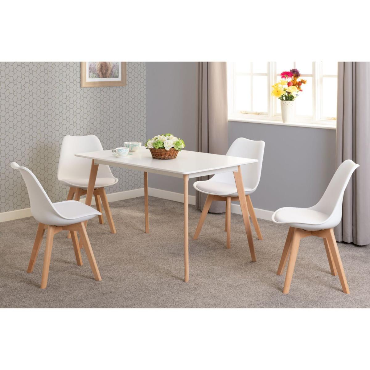 Bendal Dining Set - White and Beech – image 2
