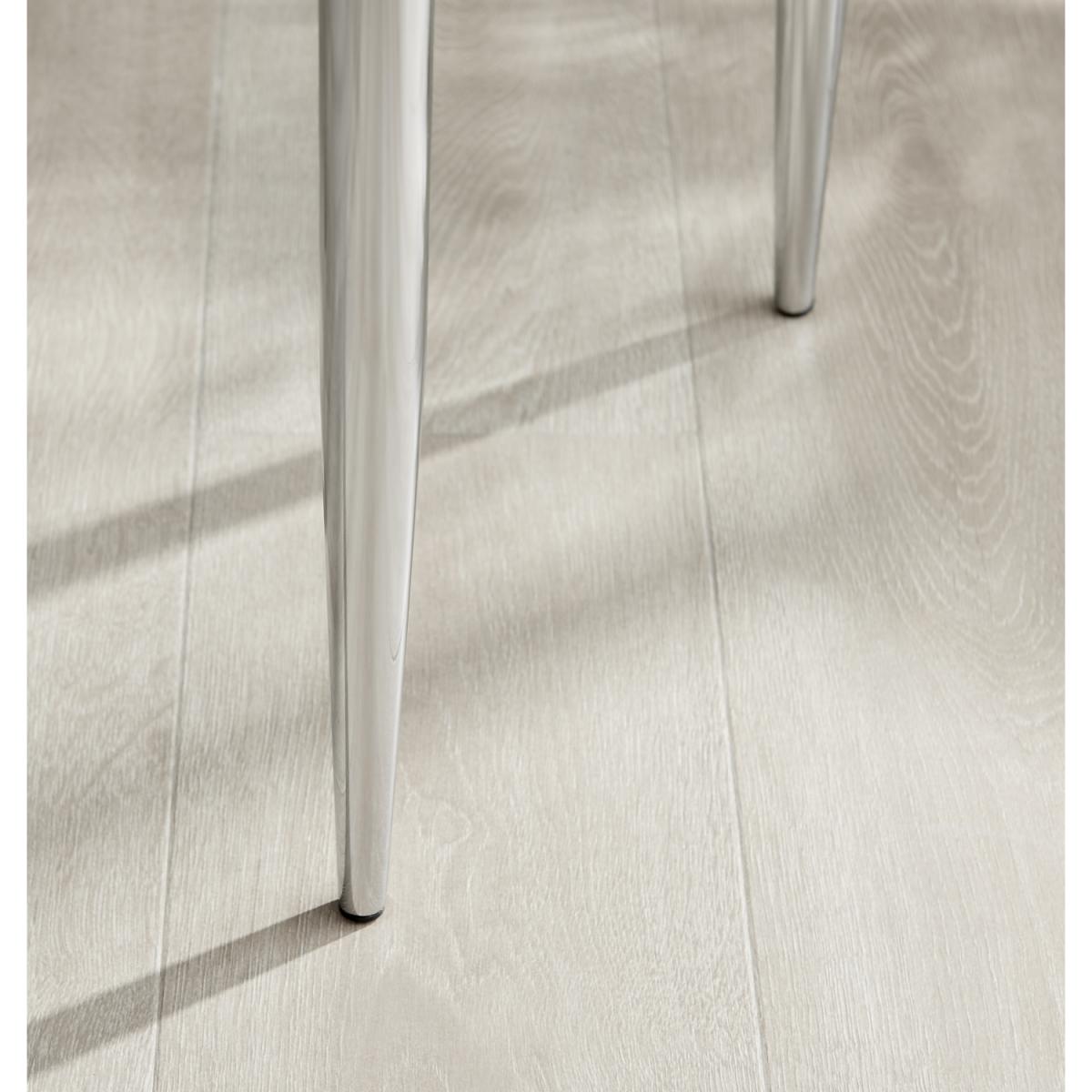 Palma White Marble Effect Dining Table and 6 Arlon Silver Leg Chairs - White – image 34