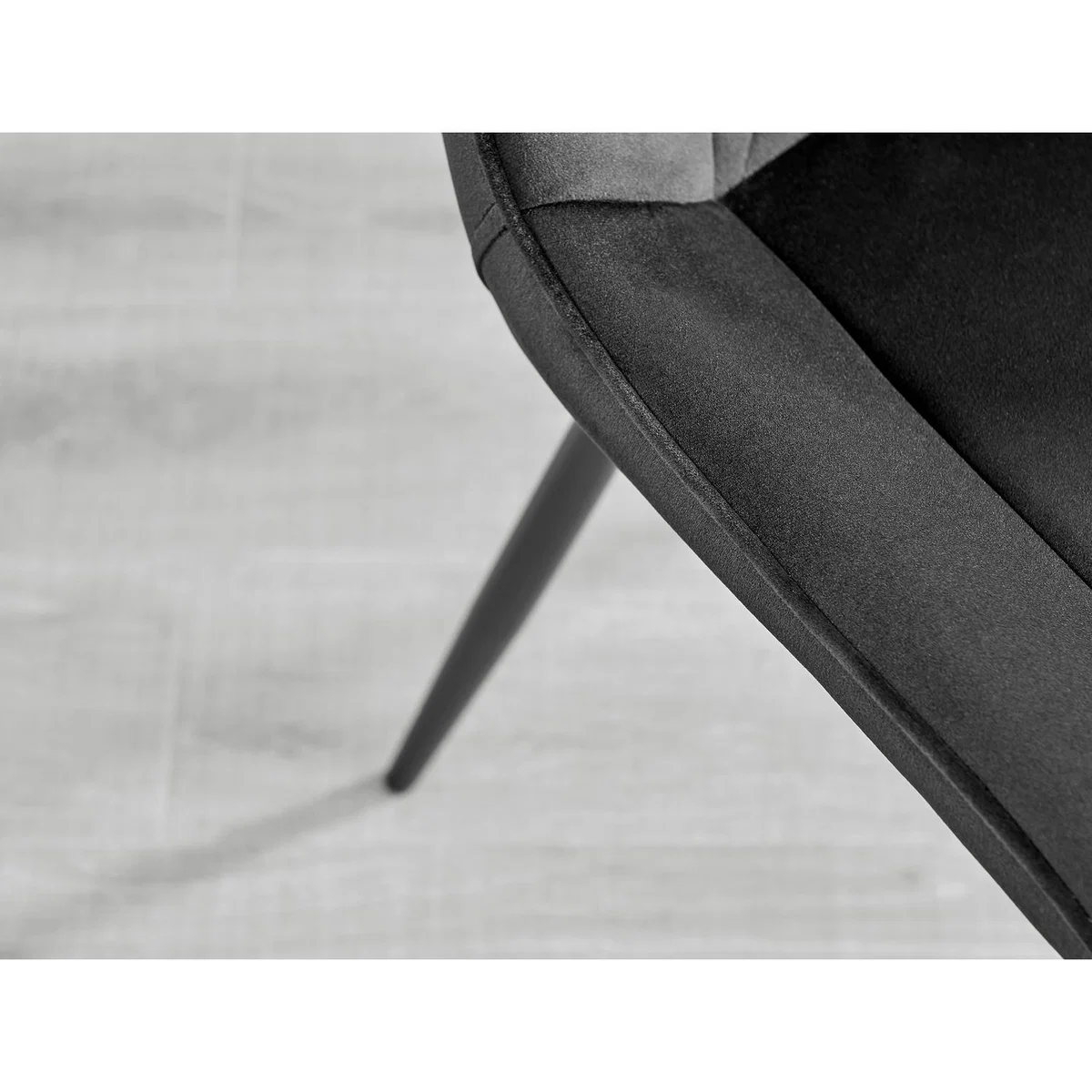 Lira 100cm Grey Metal Extending Dining Table 4 Pesaro Black Leg Chairs - Cream – image 37