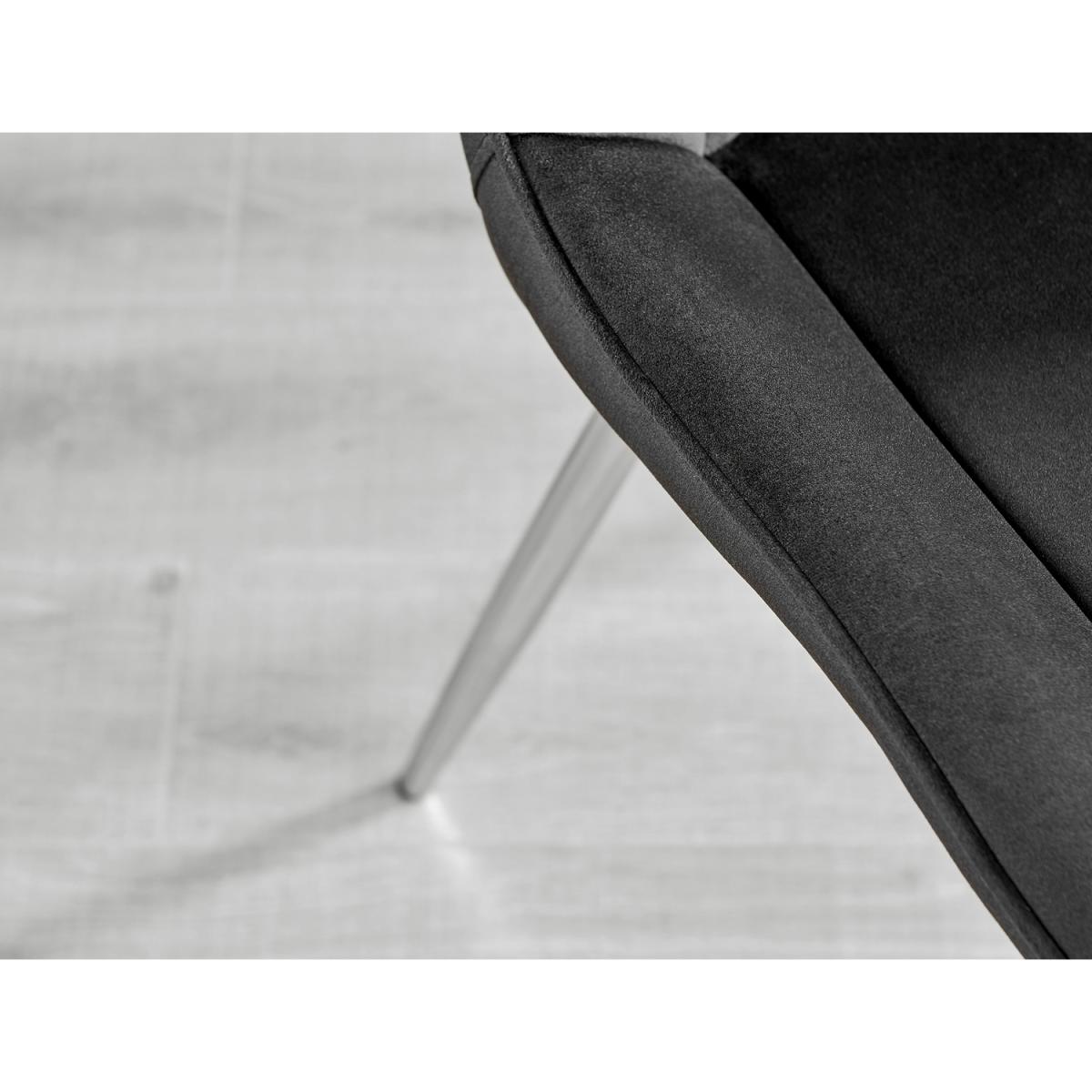 Selina Round Dining Table with Two Pesaro Silver Leg Chairs - Navy – image 29