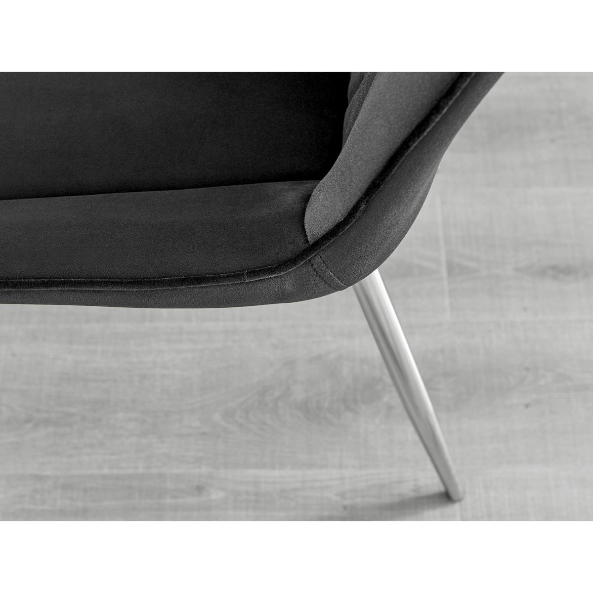 Selina Round Dining Table with Two Pesaro Silver Leg Chairs - Navy – image 30