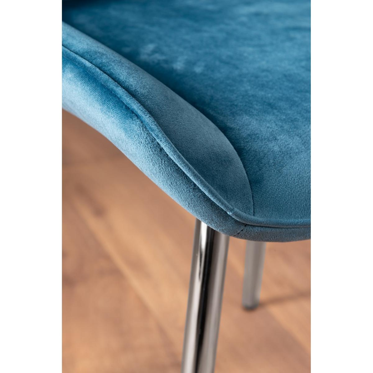 Selina Round Dining Table with Two Pesaro Silver Leg Chairs - Navy – image 5