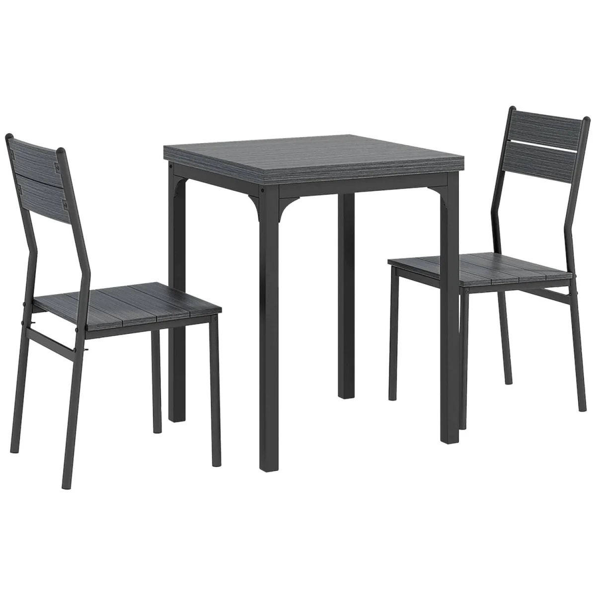 Bani Grey Wood Grain 3-Piece Compact Dining Set – image 3