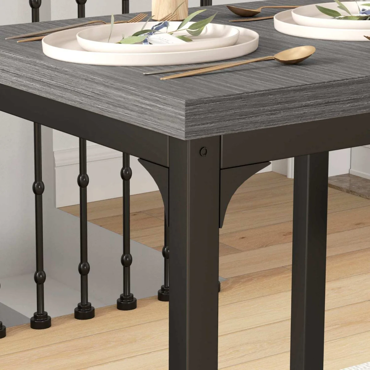 Bani Grey Wood Grain 3-Piece Compact Dining Set – image 10