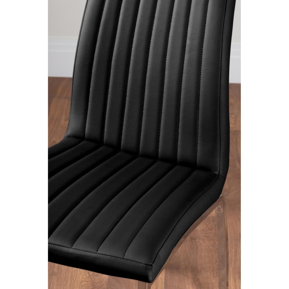 Florini V Grey Dining Table and 6 Isco Chairs - Black – image 8