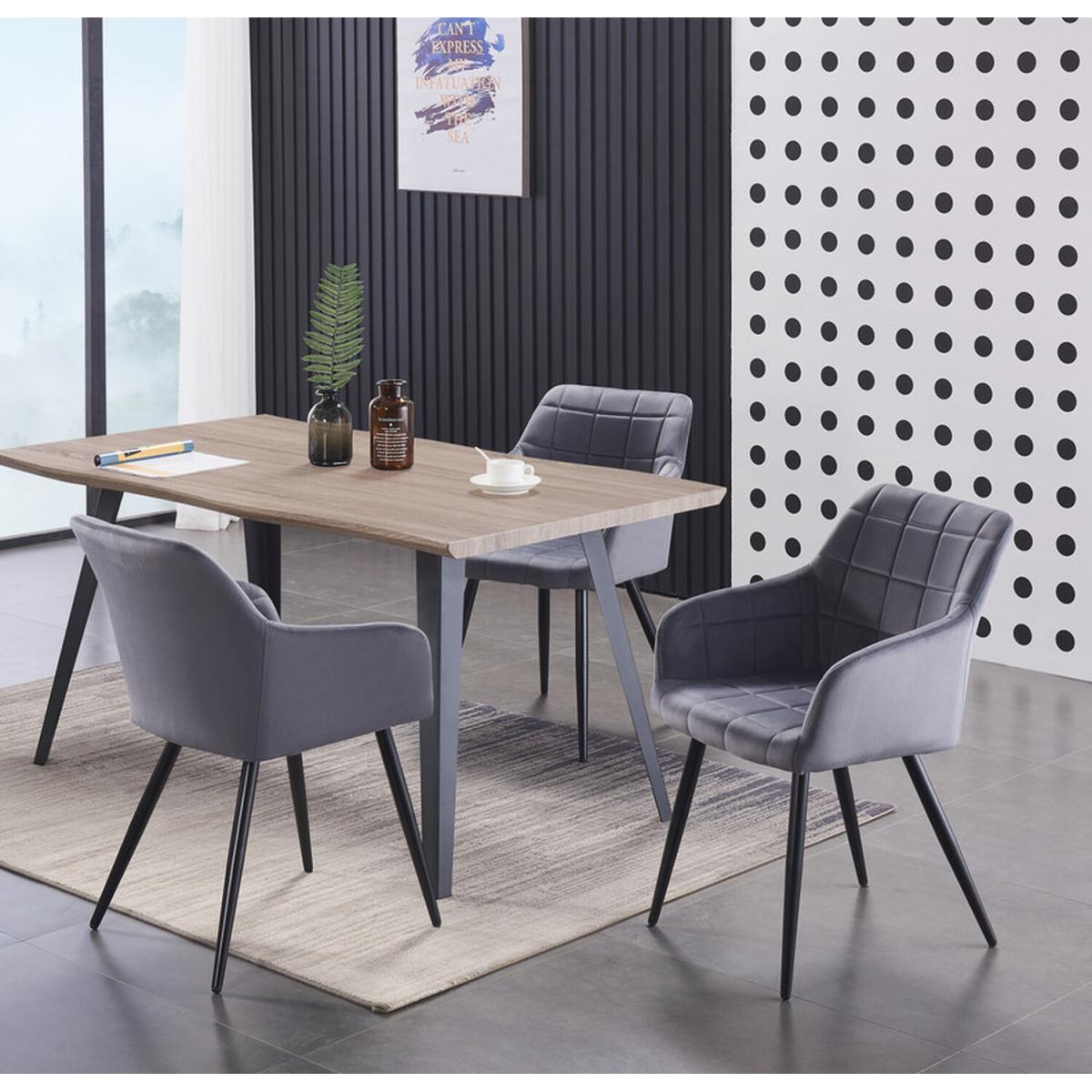Camden Rocco LUX Dining Set a Table and Chairs Set of 4 - Dark Grey – image 6