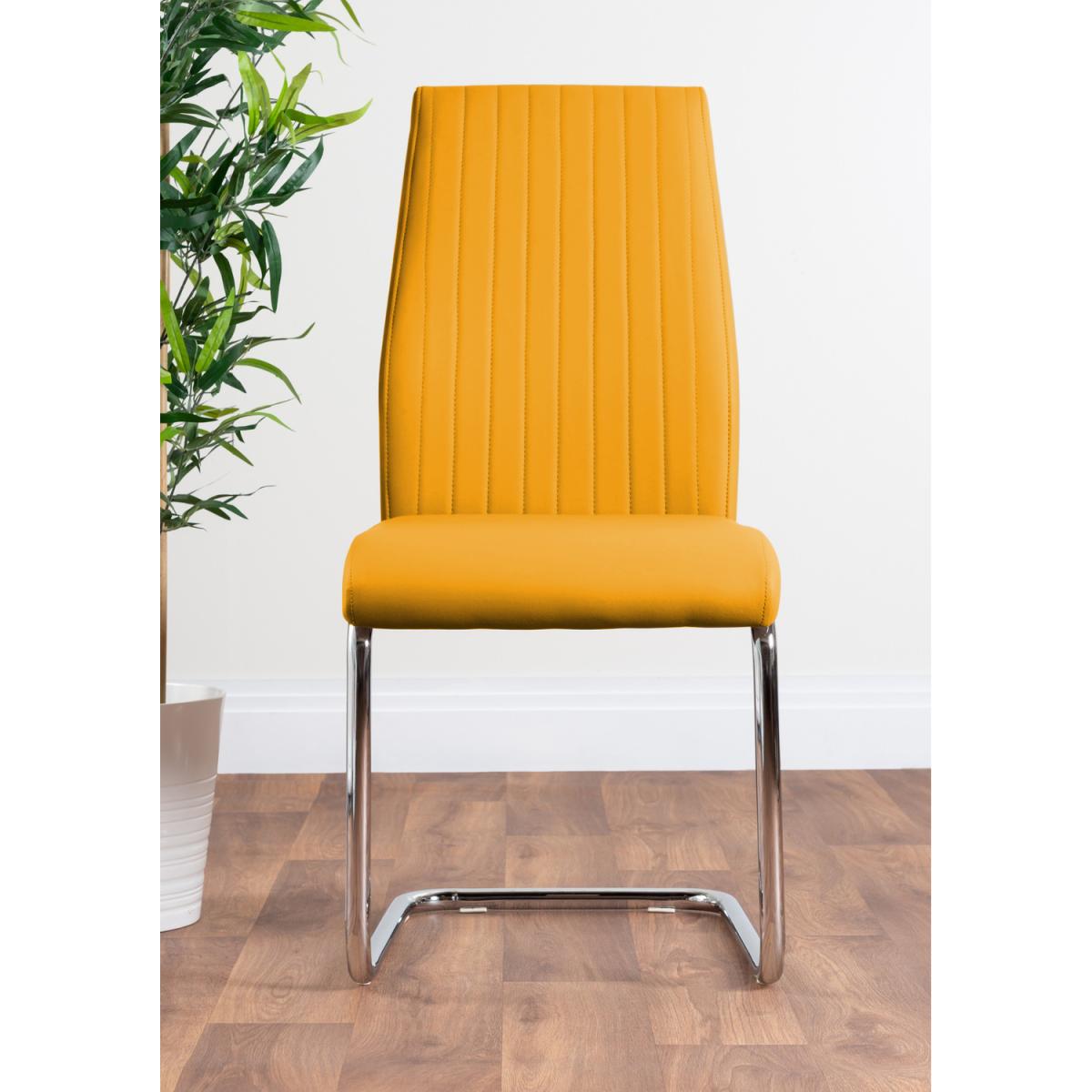 Pivero High Gloss Dining Table and 6 Lorenzo Dining Chairs  - Yellow – image 42
