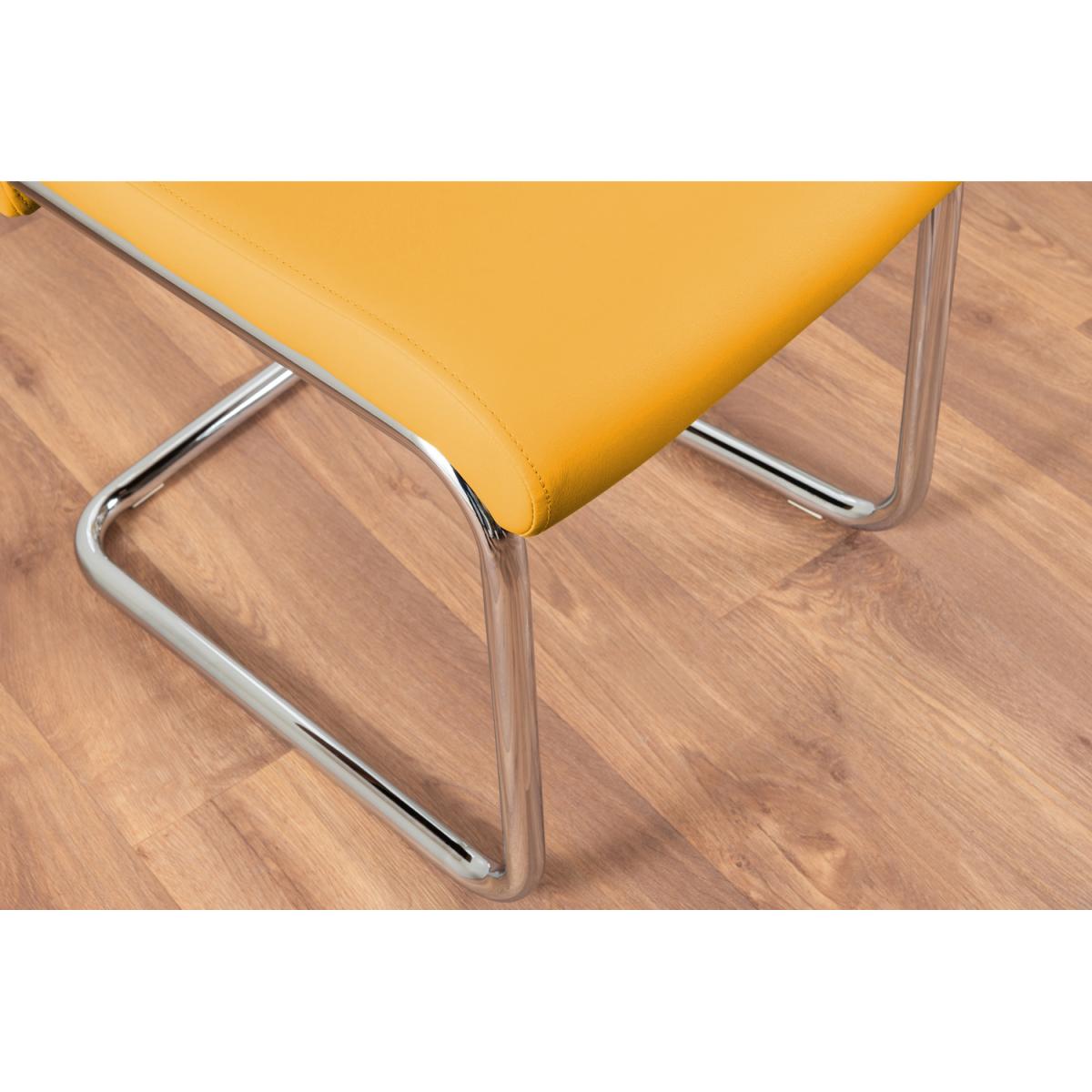 Pivero High Gloss Dining Table and 6 Lorenzo Dining Chairs  - Yellow – image 49