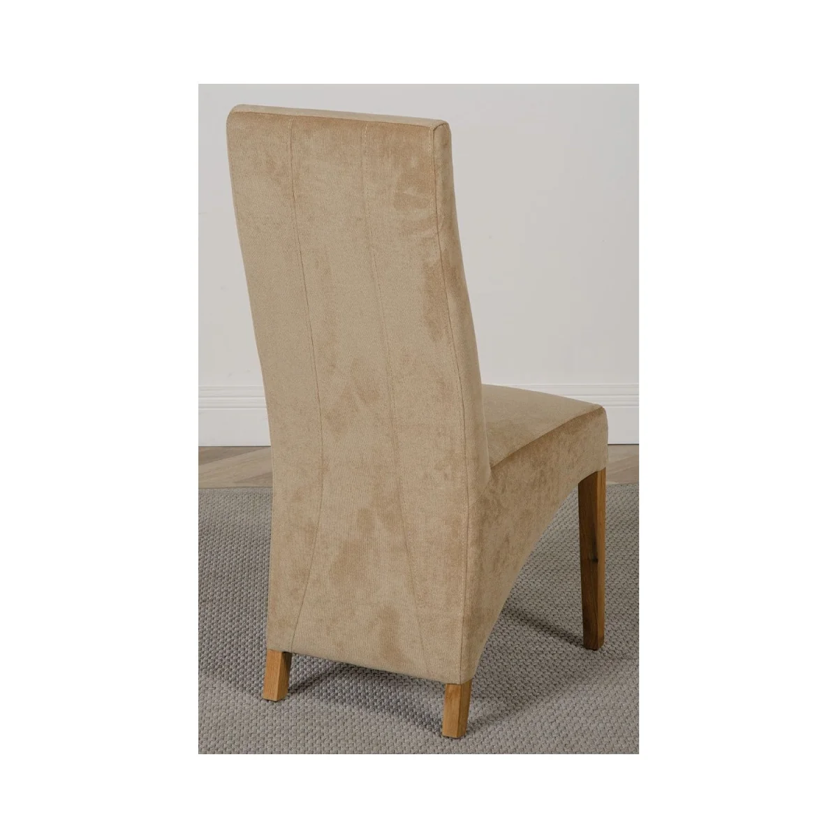 Hampton 120-160cm Oak Extending Dining Table and 4 Lola Fabric Chairs - Grey – image 25