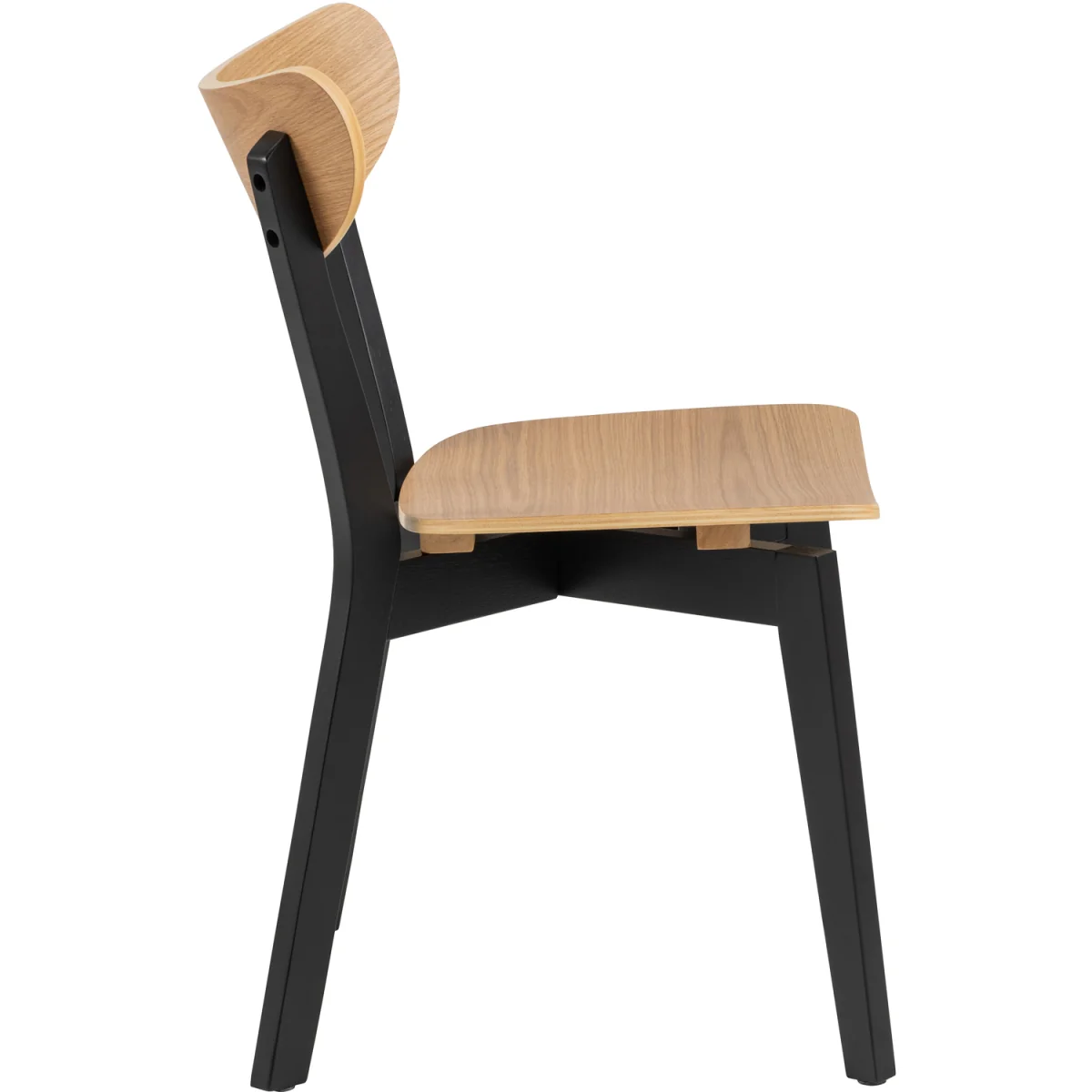Roxby Dining Table in Oak & Black 120x80cm includes 4 Roxby Dining Chairs in Black and Oak - Oak & Black – image 2