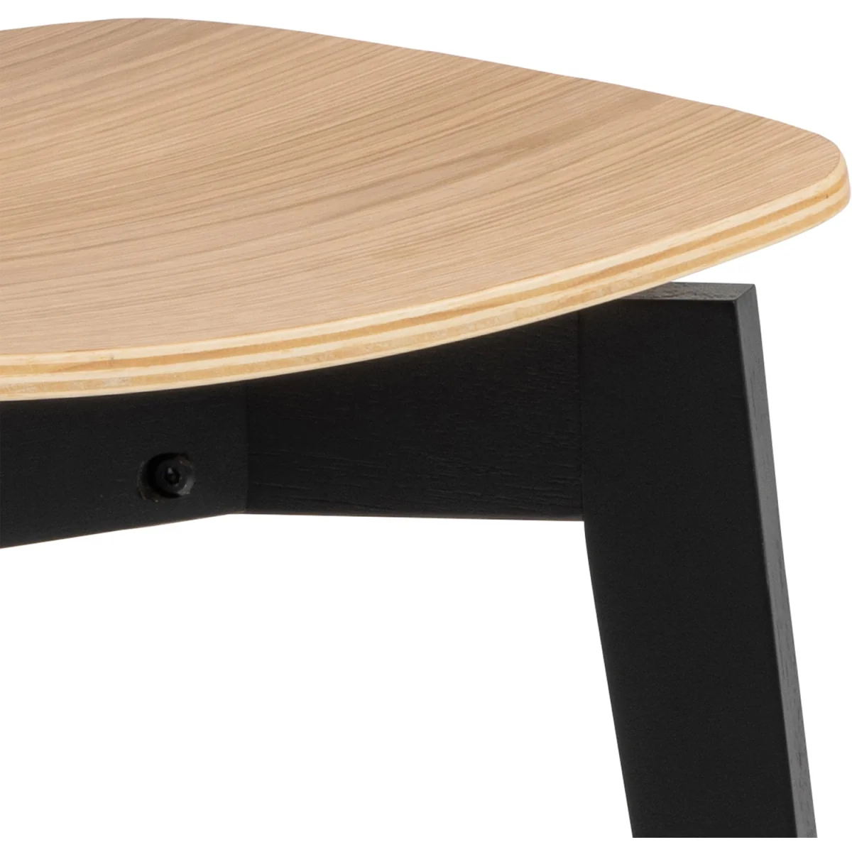 Roxby Dining Table in Oak & Black 120x80cm includes 4 Roxby Dining Chairs in Black and Oak - Oak & Black – image 4