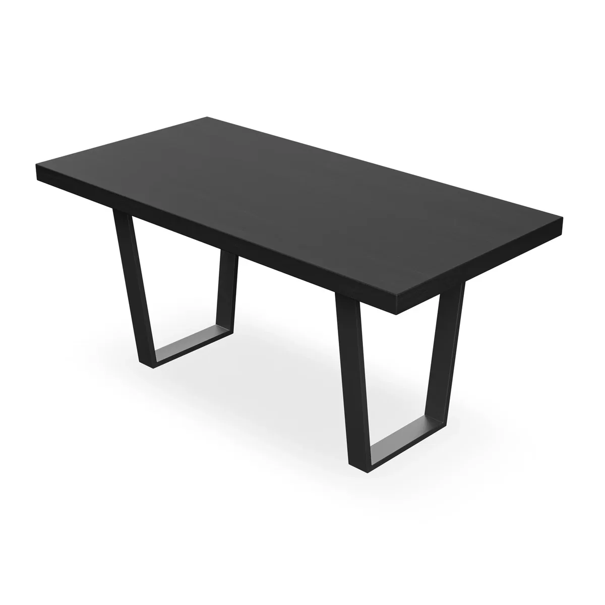 Aria Black Top Rectangle Dining Table and 4 Raye Velvet Chairs - Beige - Green – image 3