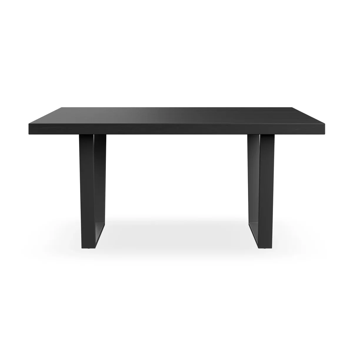 Aria Black Top Rectangle Dining Table and 4 Raye Velvet Chairs - Beige - Green – image 4