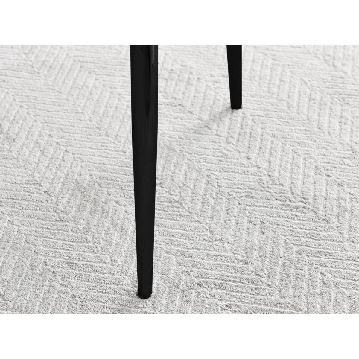 Leonardo Black Leg Glass Dining Table with 4 Calla Black Leg Chairs - Mustard – image 23