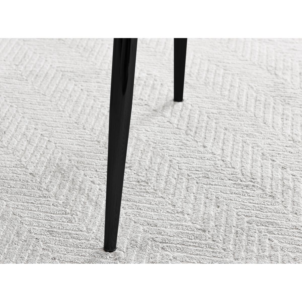 Leonardo Black Leg Glass Dining Table with 4 Calla Black Leg Chairs - Mustard – image 37