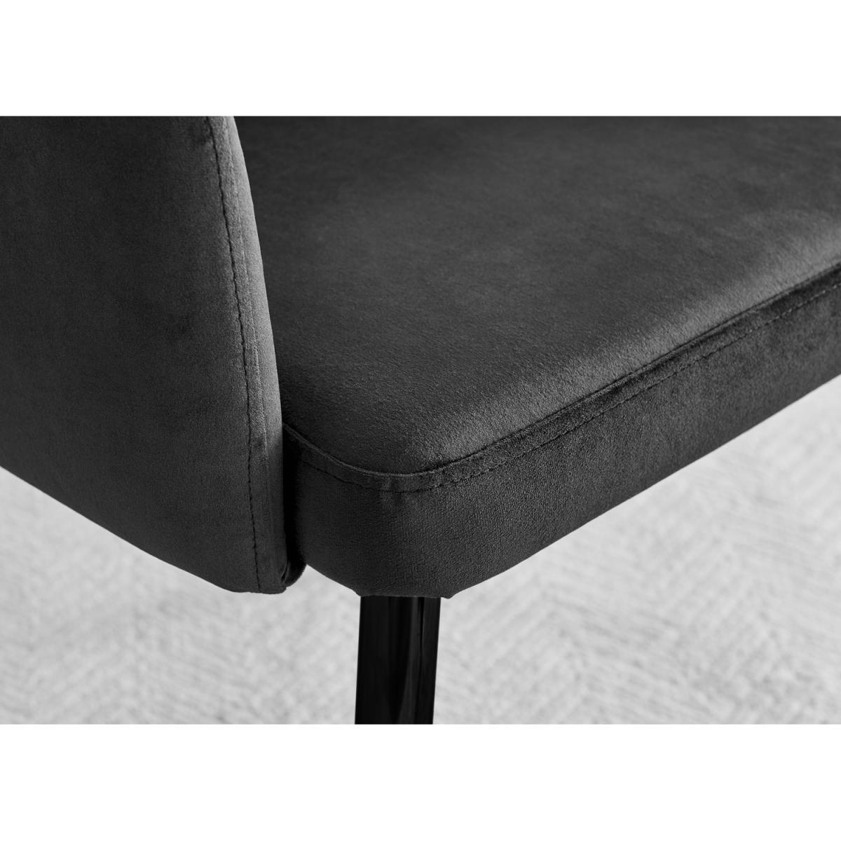 Leonardo Black Leg Glass Dining Table with 4 Calla Black Leg Chairs - Mustard – image 8