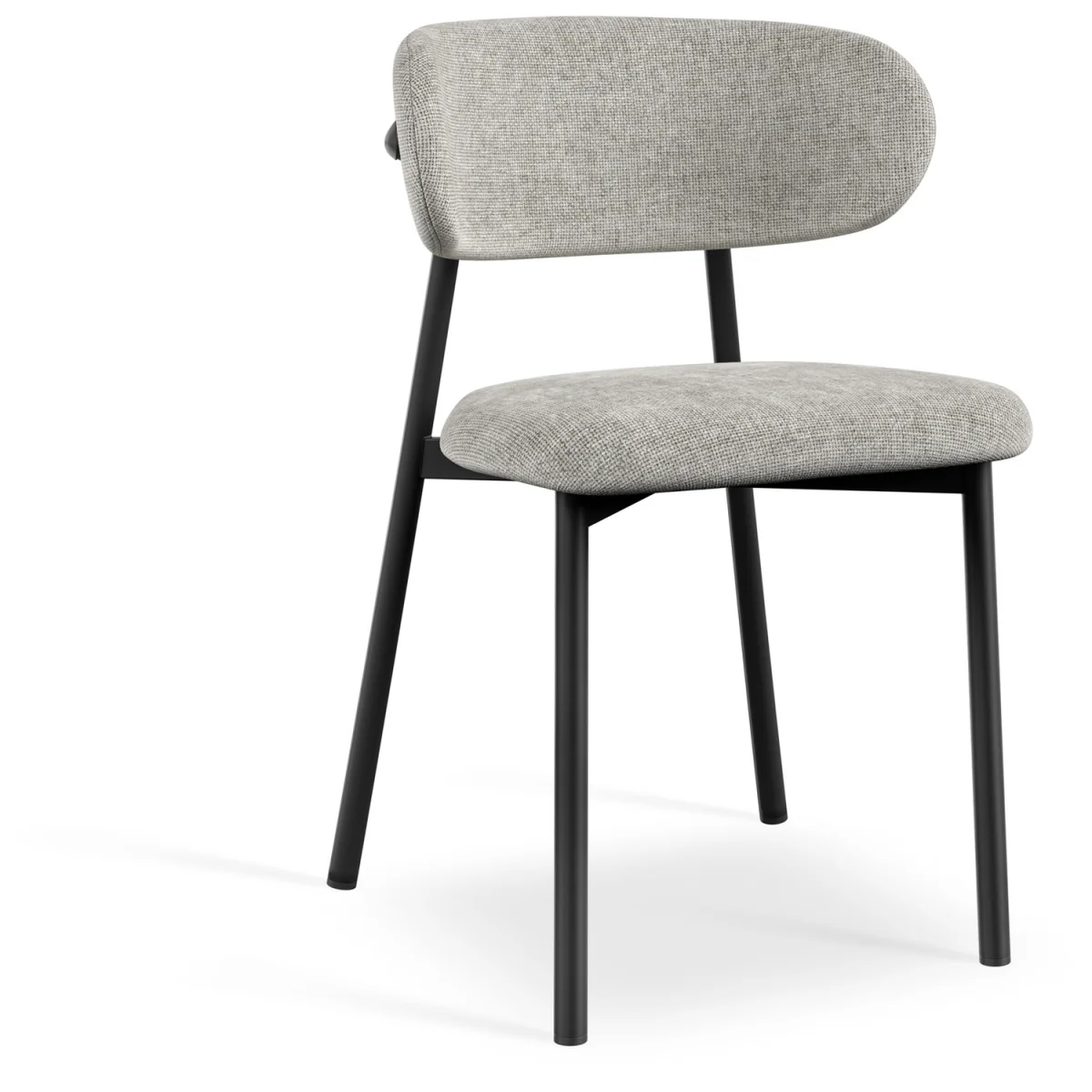 Calne Calcutta Gold Table W Blk Leg+ Myla Linen Dining Chair Set Of 4 - Grey – image 6