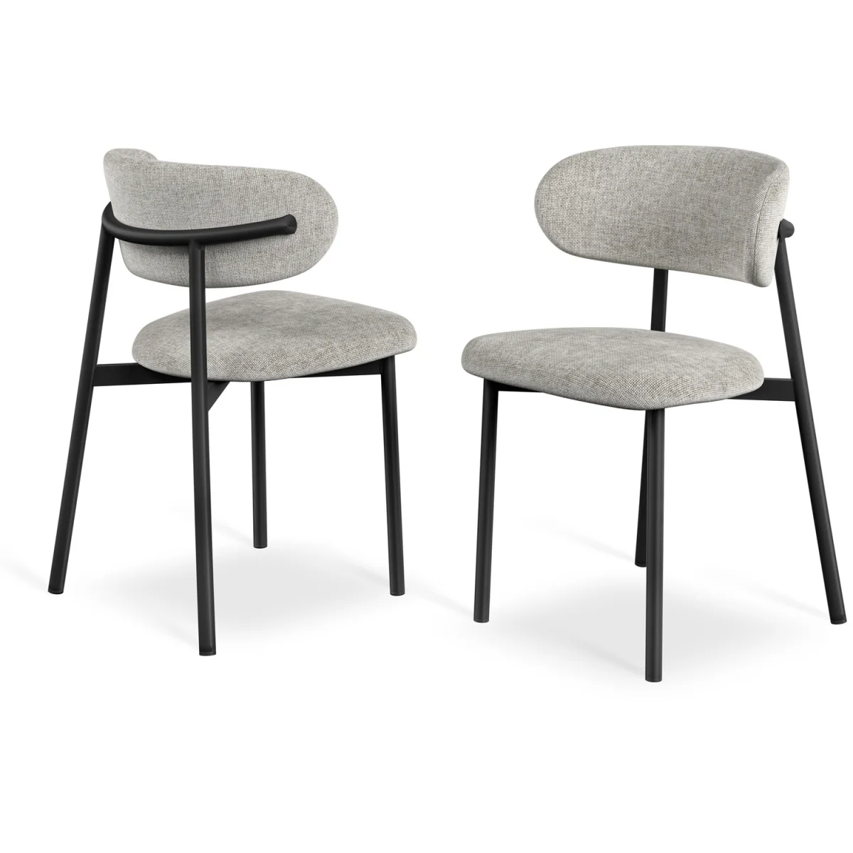 Calne Calcutta Gold Table W Blk Leg+ Myla Linen Dining Chair Set Of 4 - Grey – image 7