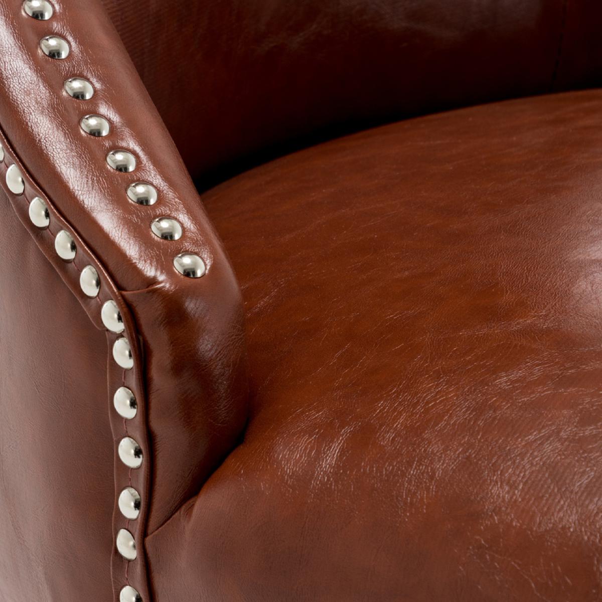 Buttoned High Wingback Dining Chair Set of 4 - Brown – image 5
